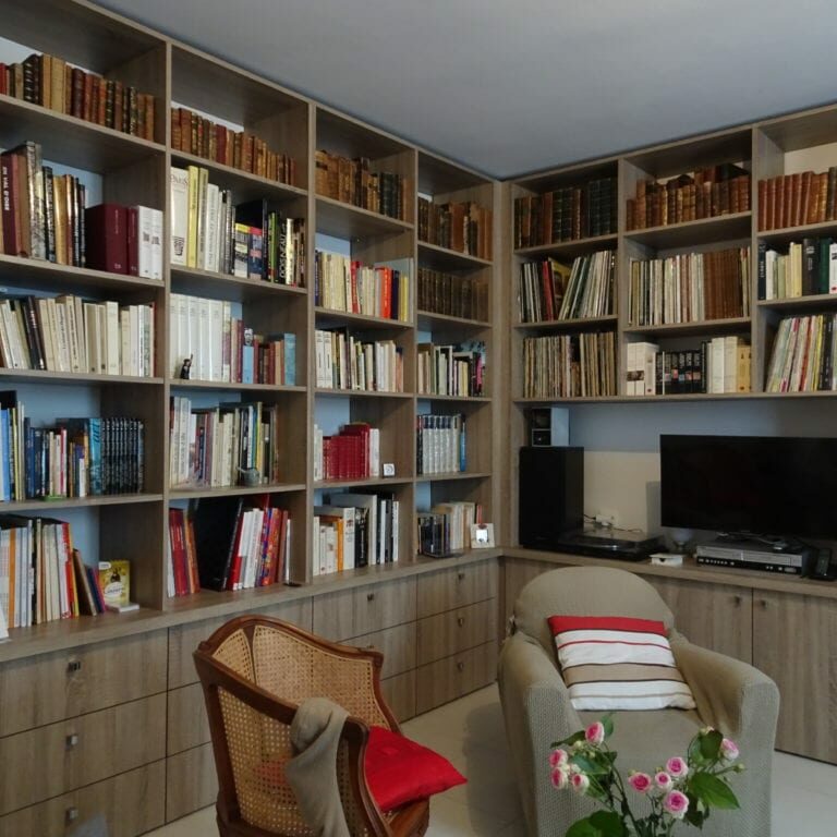 bibliothèque-sur mesure-bois